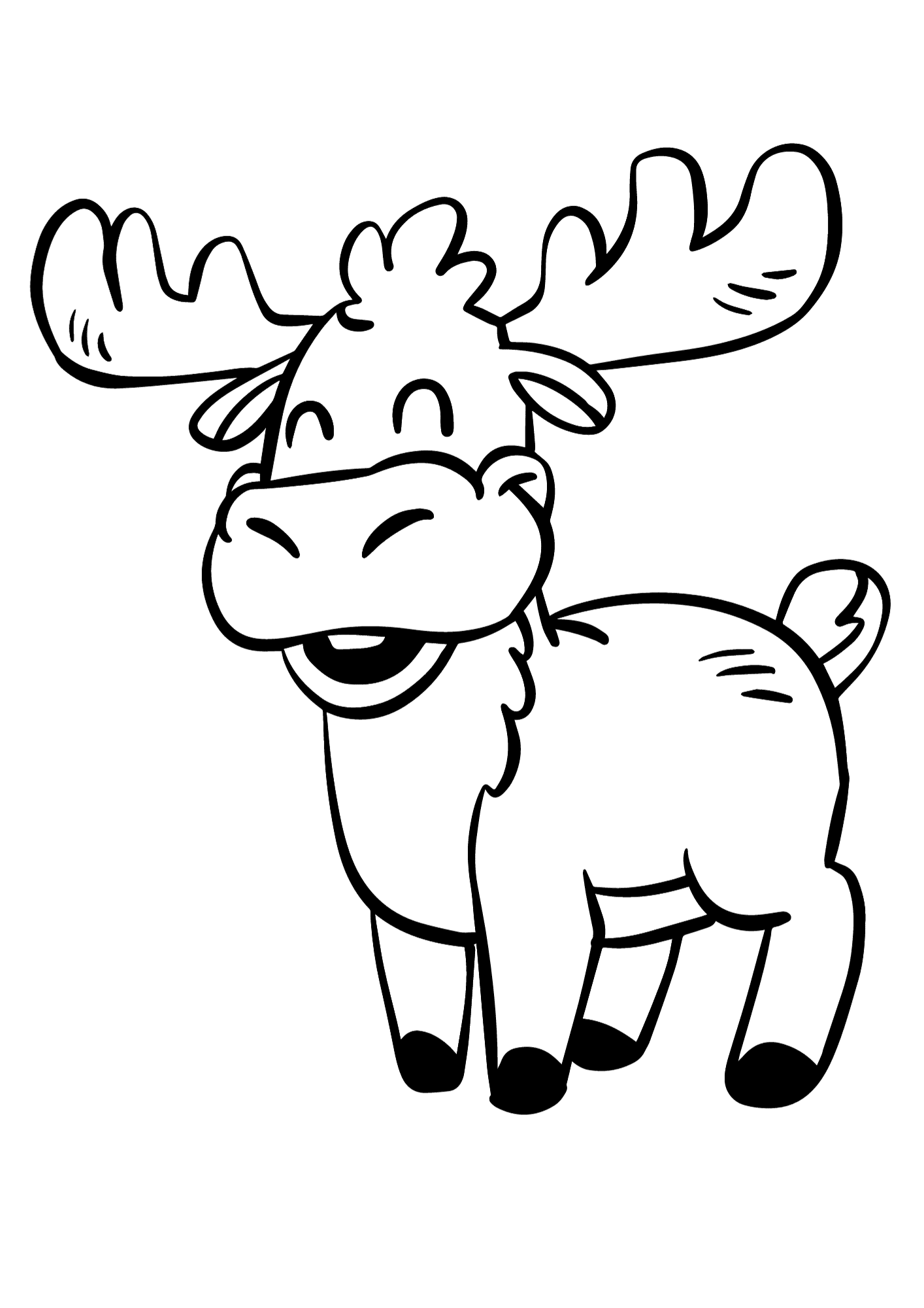 Moose Smile Coloring Pages
