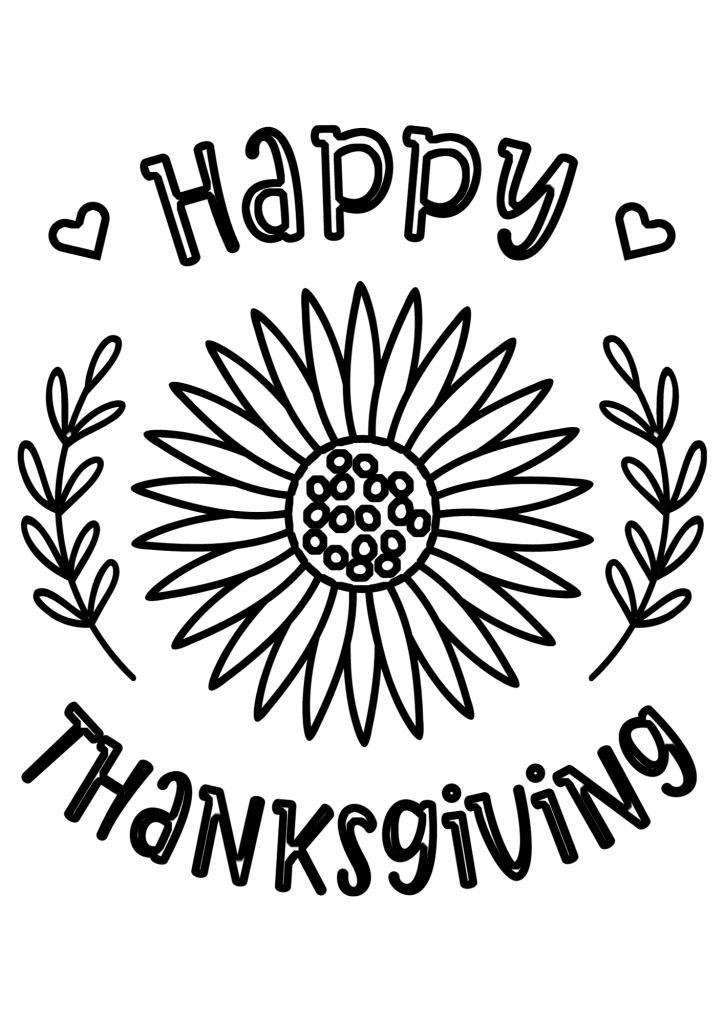 Painting Happy Thanksgiving Coloring Page