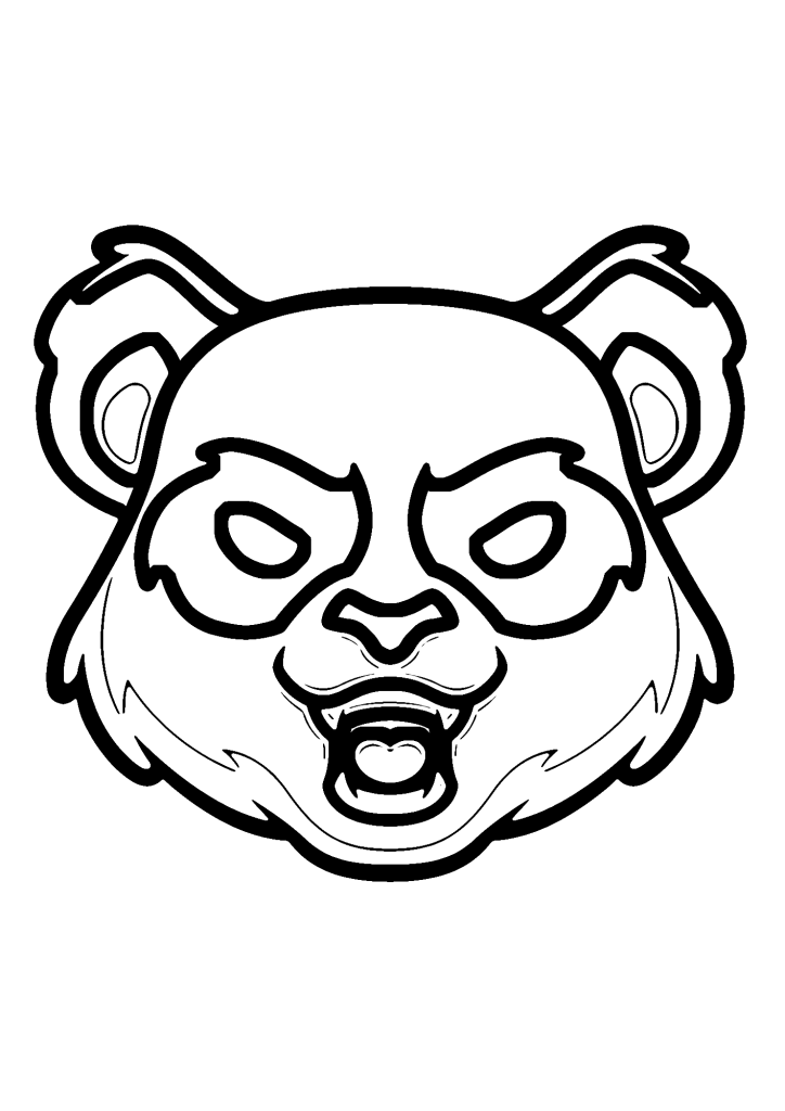 Panda Face Coloring Page