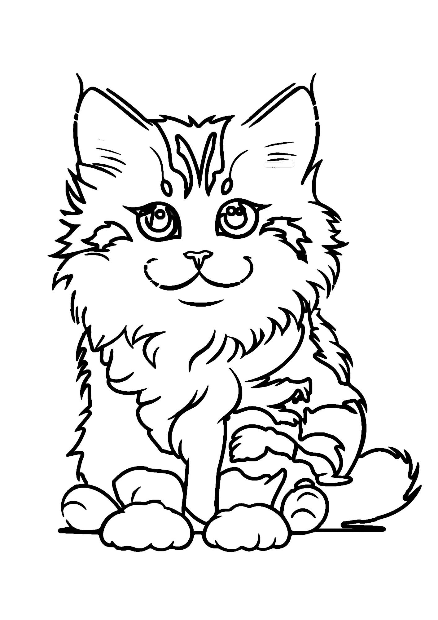 Printable Cat Coloring Page