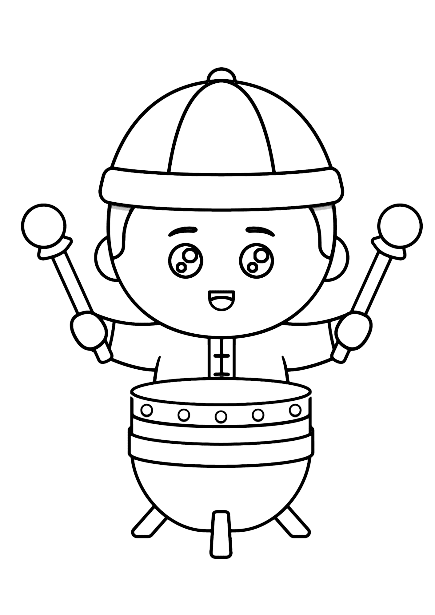 Printable Chinese New Year 2024 Coloring Page