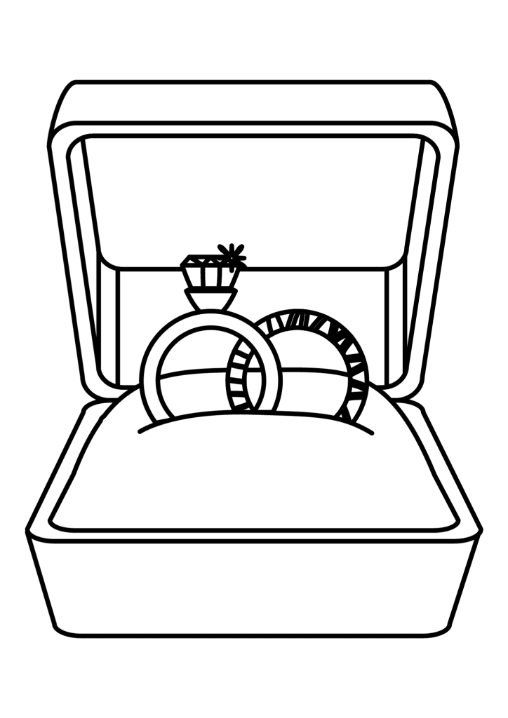 Rings Box Coloring Page