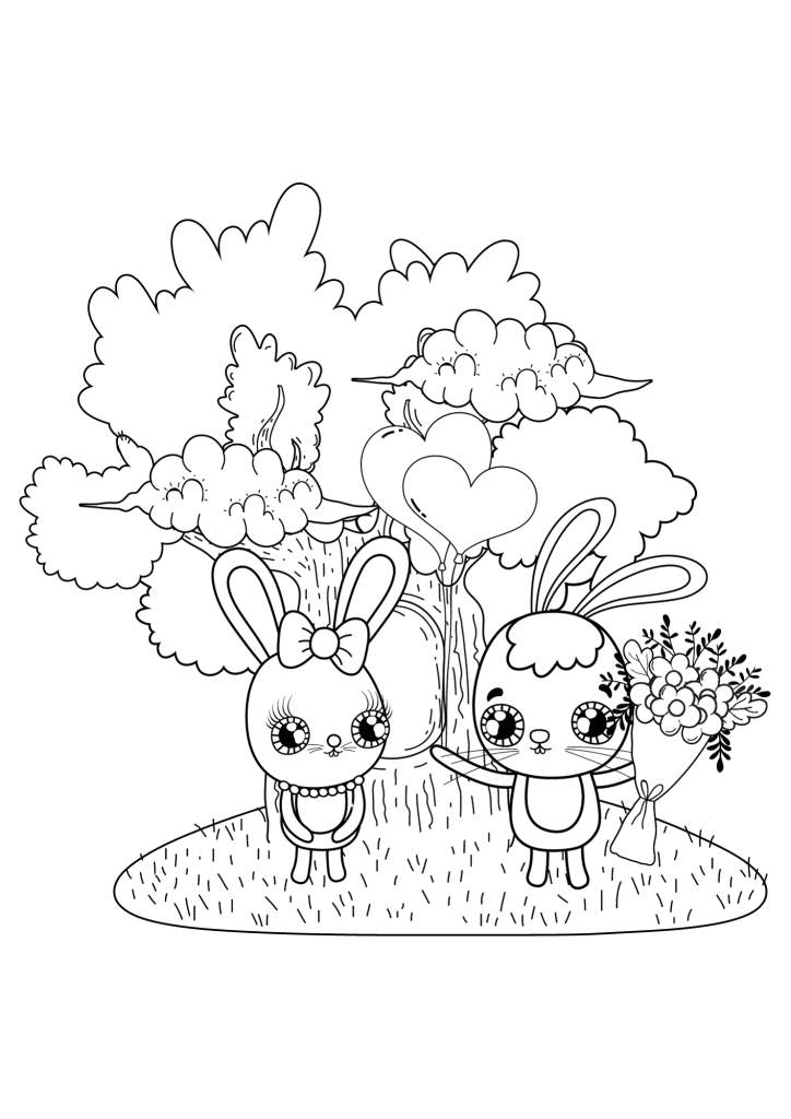 Simple Valentine's Day Coloring Page