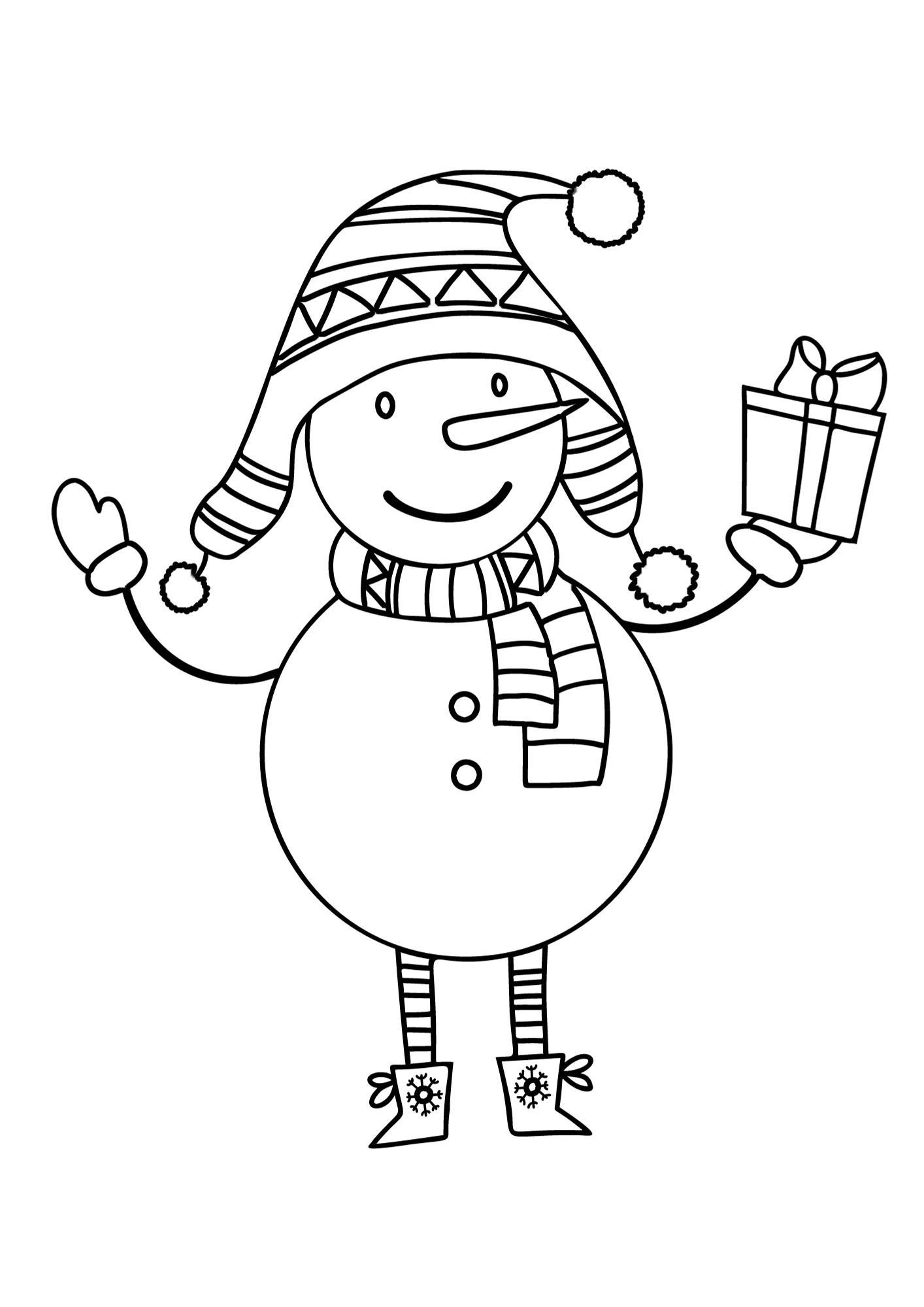Snowman With Gifts