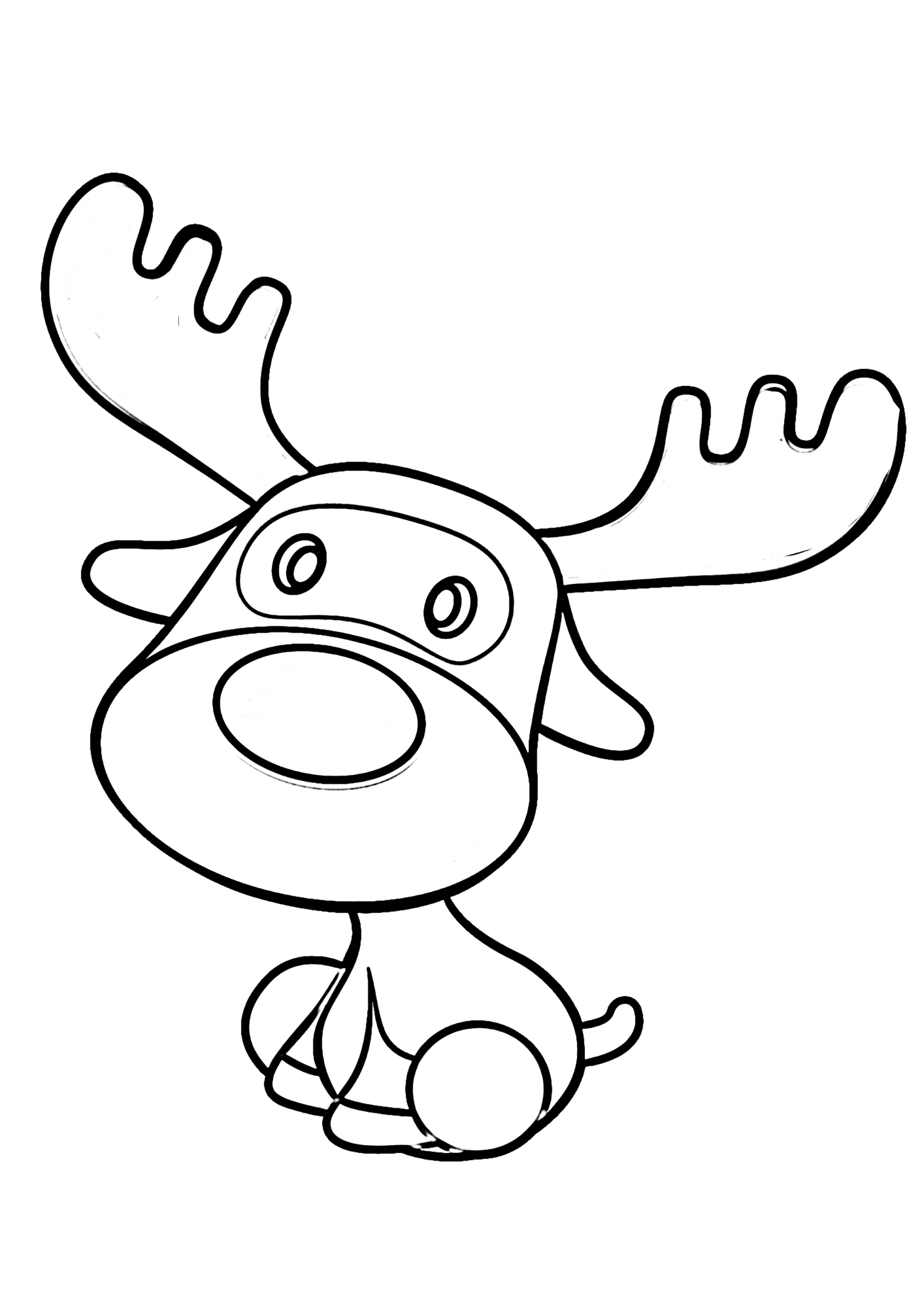Sweet Moose Free Coloring Pages