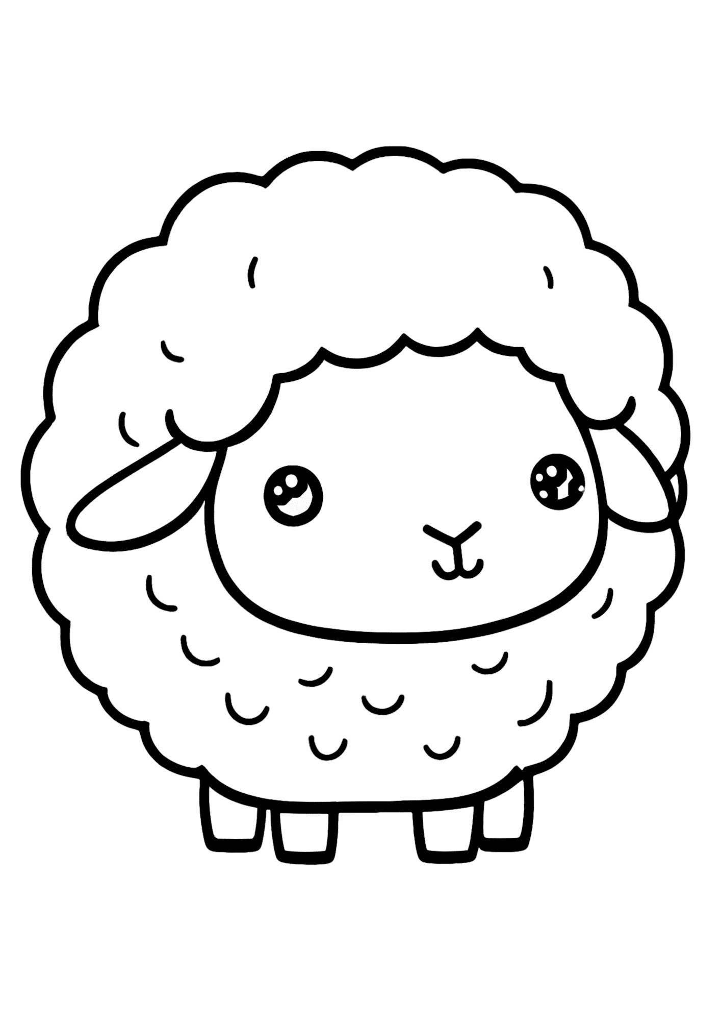 Sweet Sheep Coloring Pages