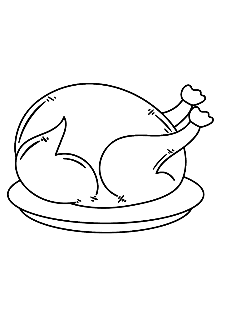 Thanksgiving Food Outline Coloring Pages