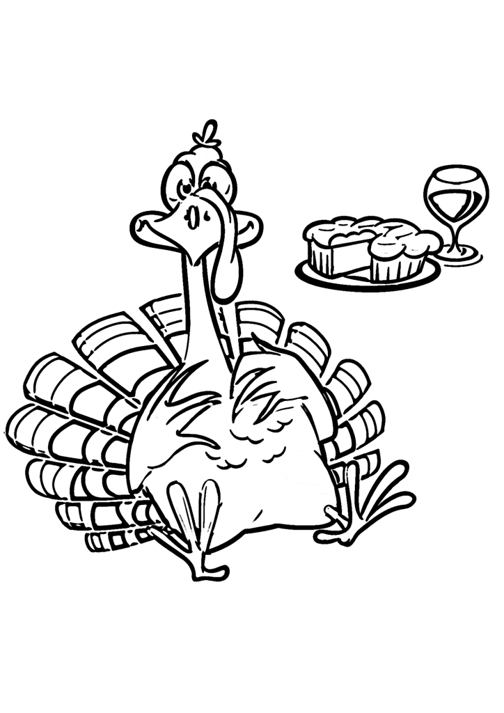 Thanksgiving Food Picture Coloring Page