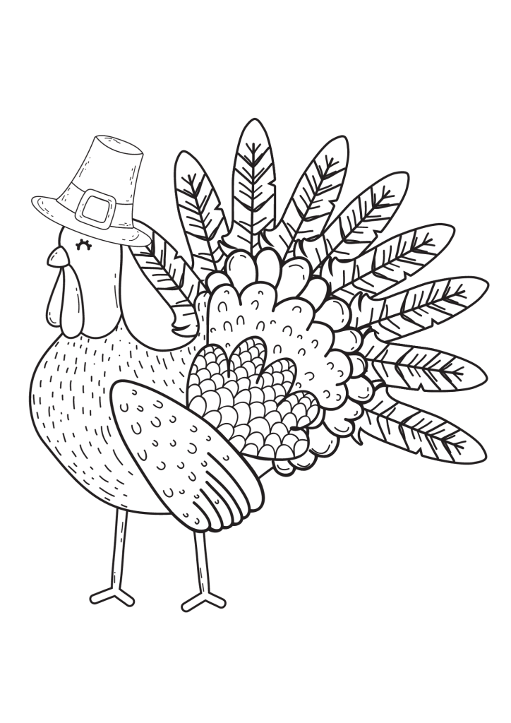 Thanksgiving For Children Coloring Page
