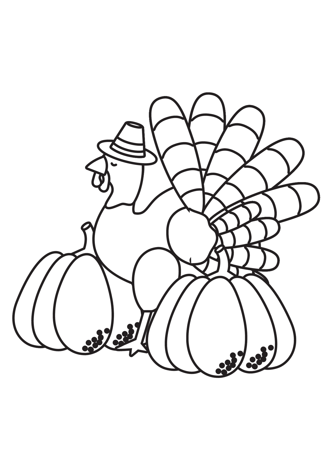 Thanksgiving Outline Coloring Page