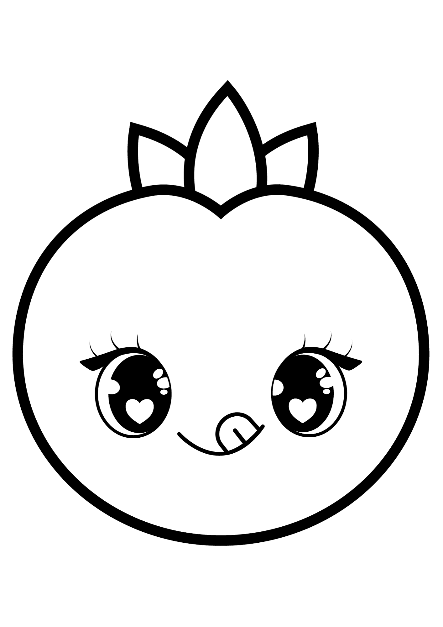 Tomato Picture Coloring Page