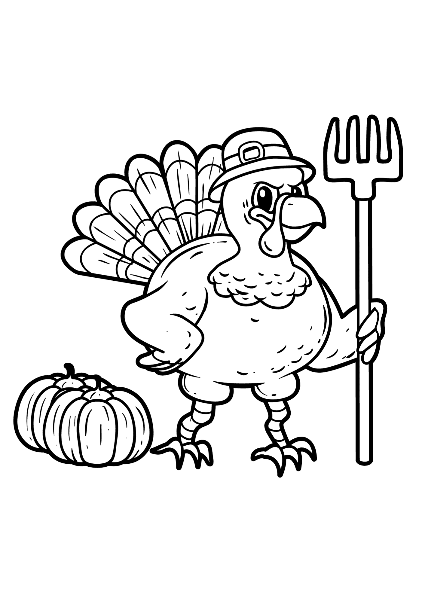 Turkey Crazy Thanksgiving Food Coloring Page