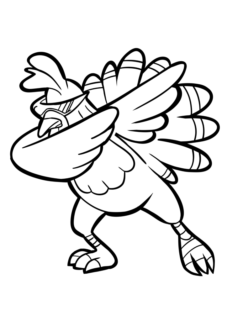 Turkey Funny Thanksgiving Coloring Page