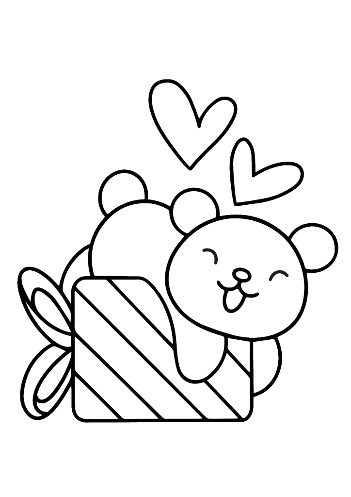 Valentine's Day Drawing For Kids Coloring Page