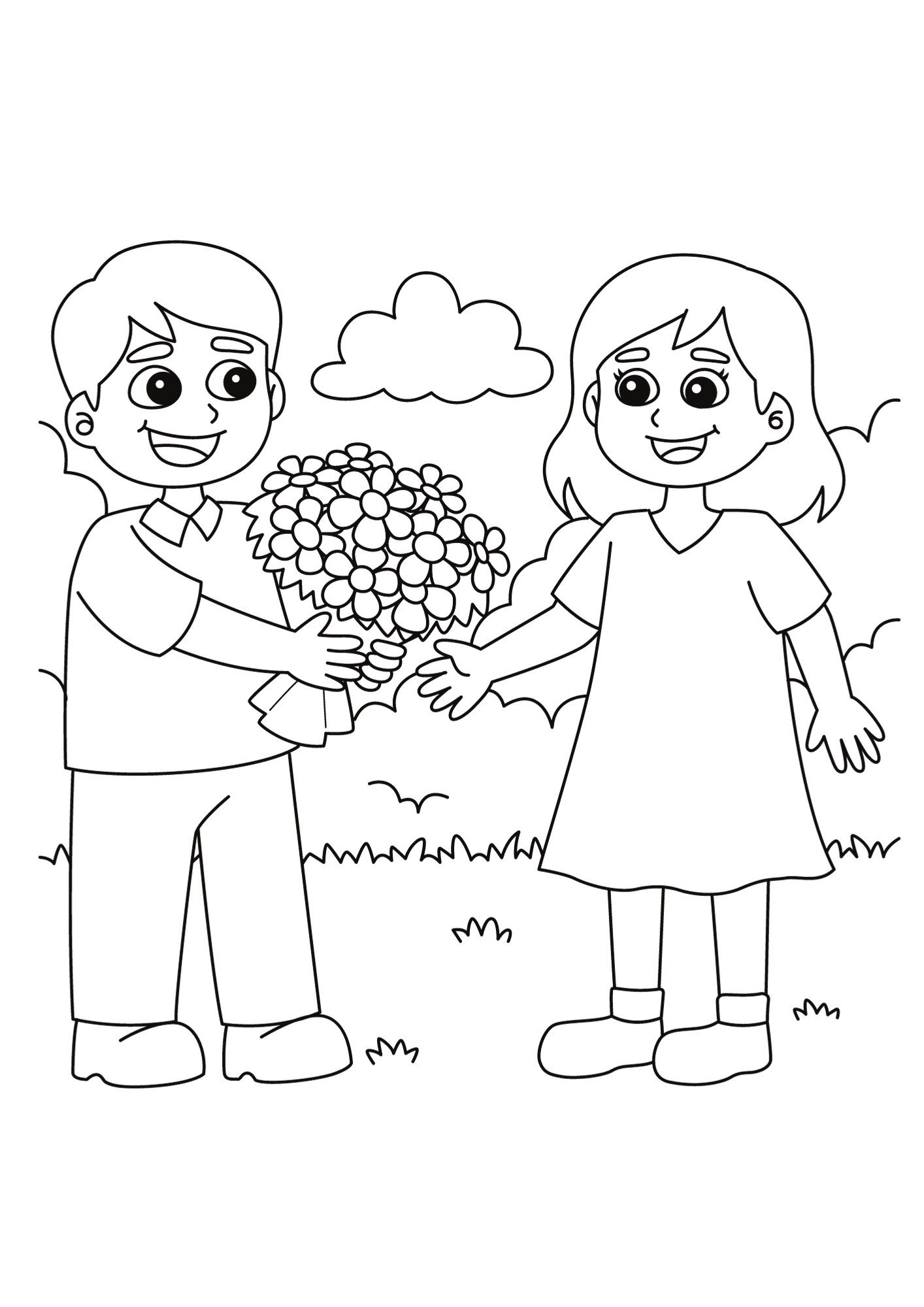 Valentine's Day Image Coloring Page