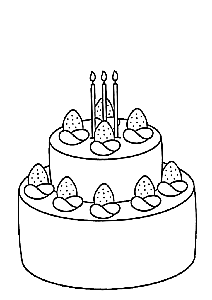 Wedding Cake Drawing Coloring Page