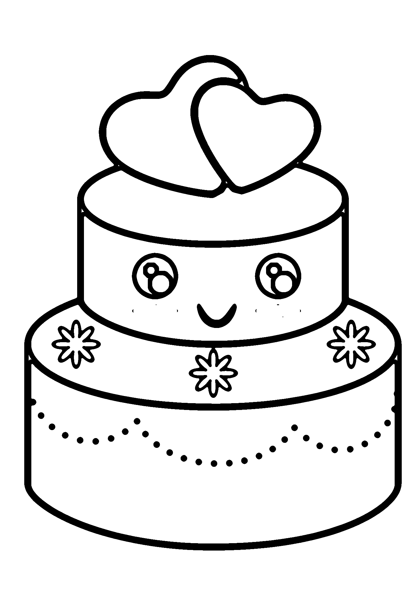 Wedding Cake For Children Coloring Page