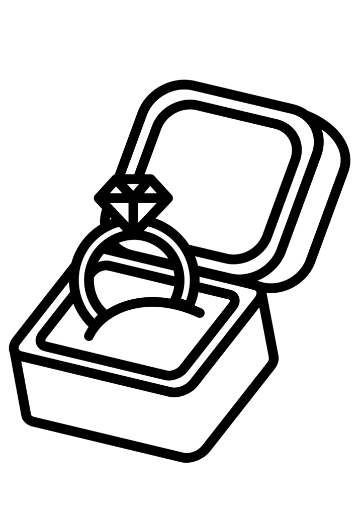 Wedding Ring Cute Coloring Page