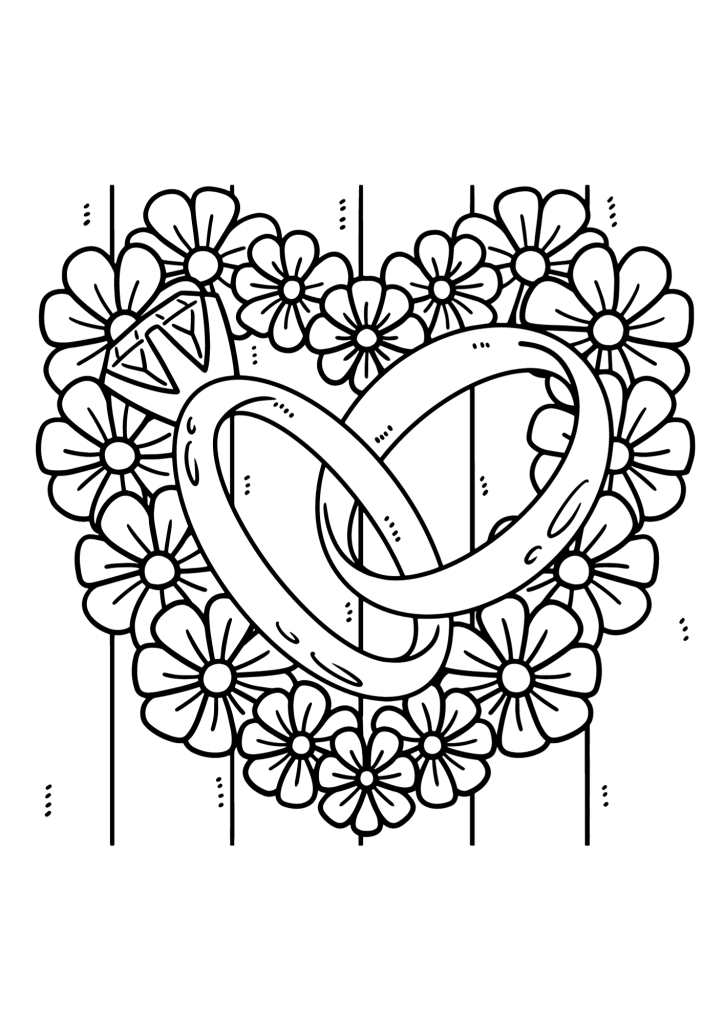 Wedding Ring For Children Coloring Page