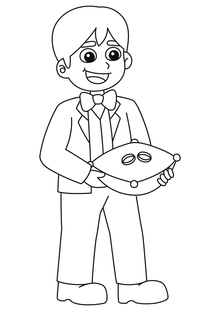 Wedding Ring Of Boy Coloring Page