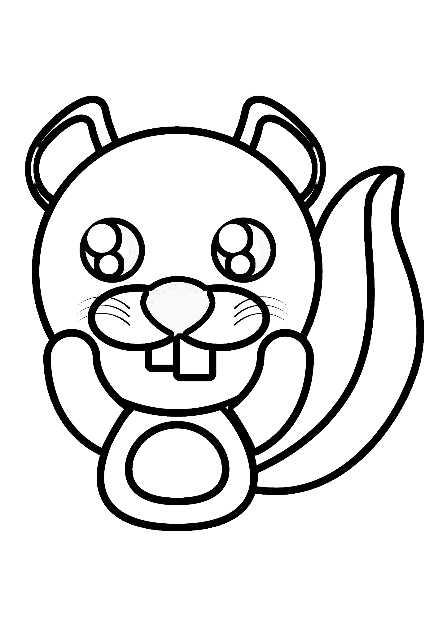 Beaver Painting Coloring Page