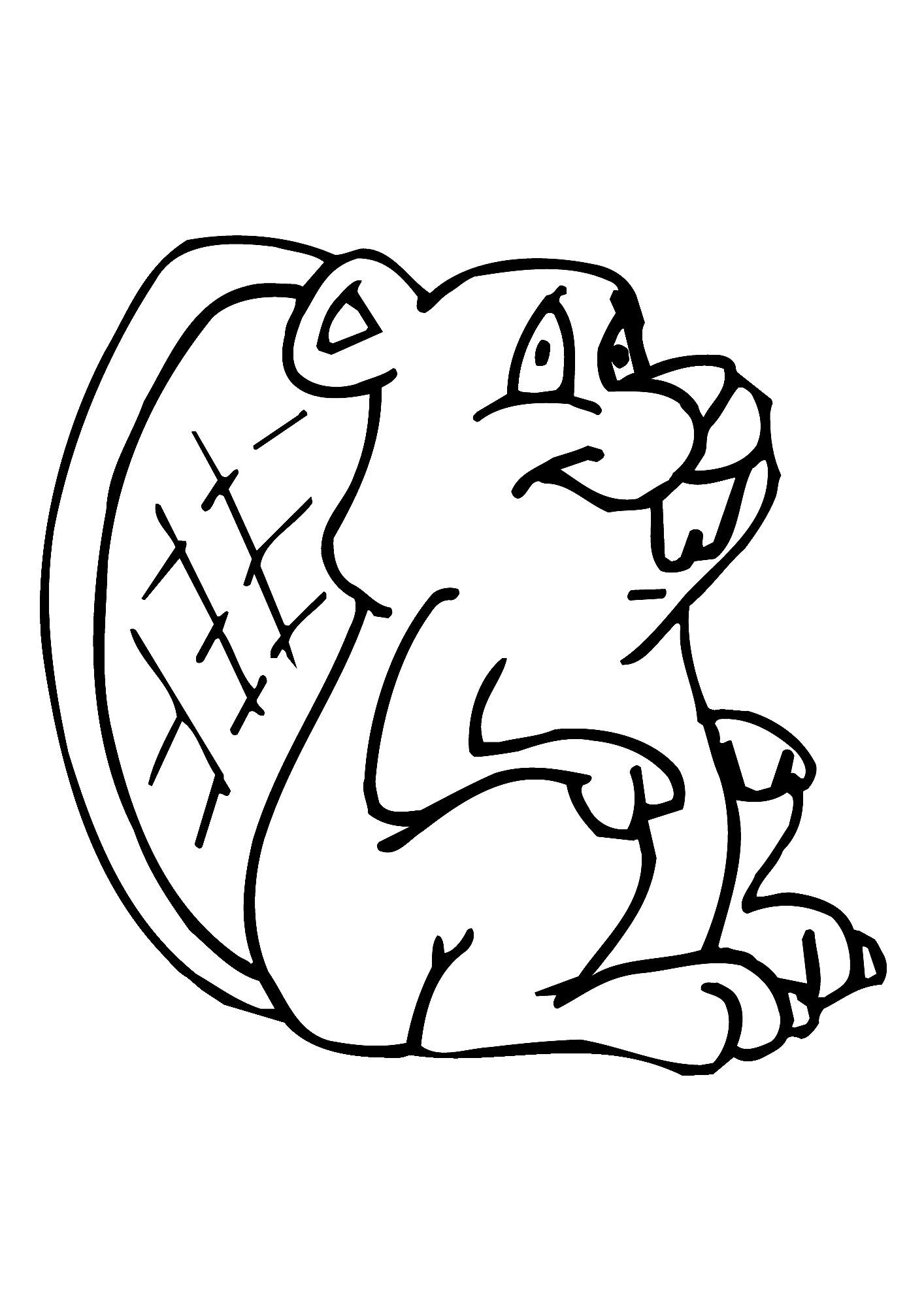 Beaver Smile Coloring Page