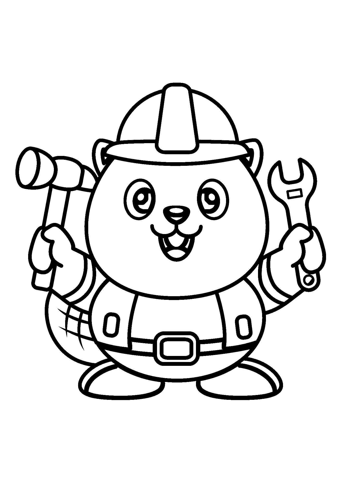 Beaver Worker Coloring Page