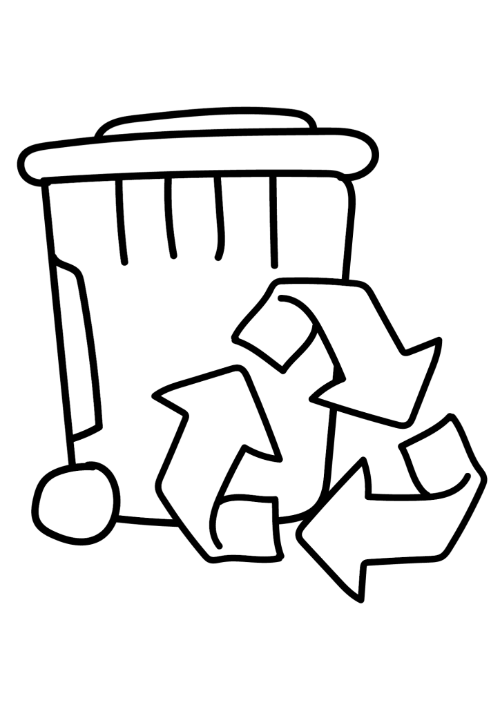 Boy Recycling Coloring Page