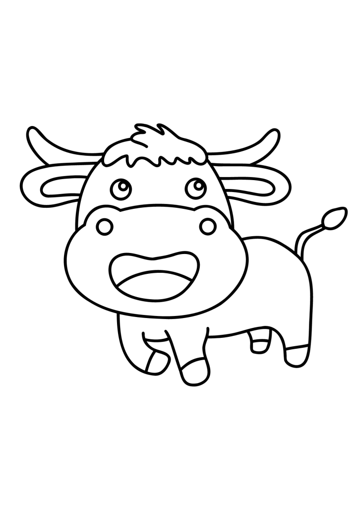 Buffalo Outline Coloring Page