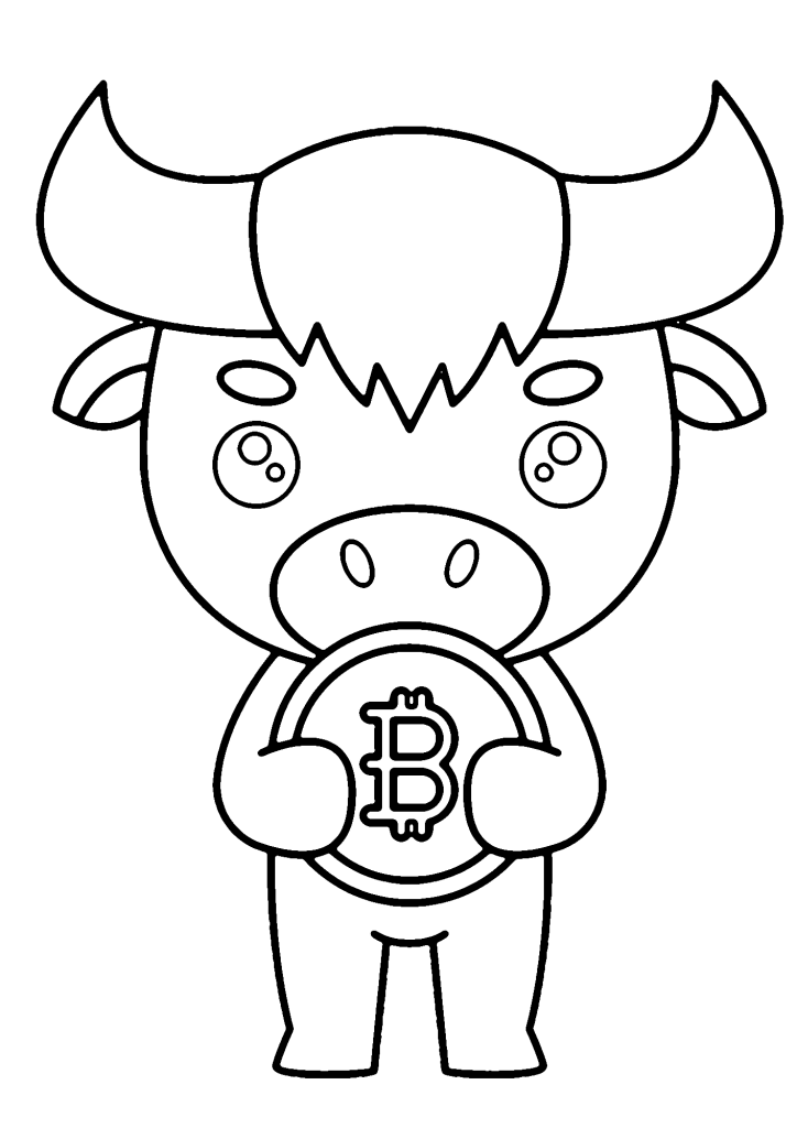 Buffalo With Bitcoin Coloring Page