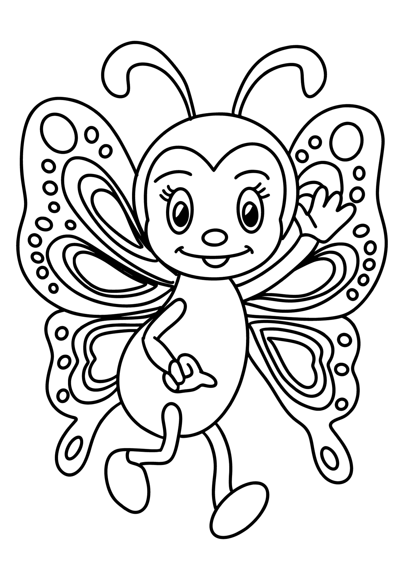 Butterfly Image Coloring Page
