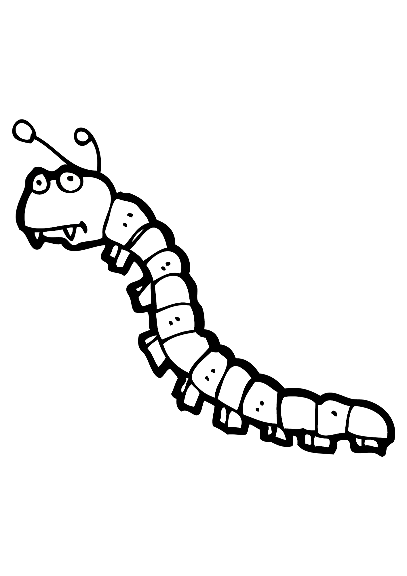 Centipede Cartoon Coloring Page