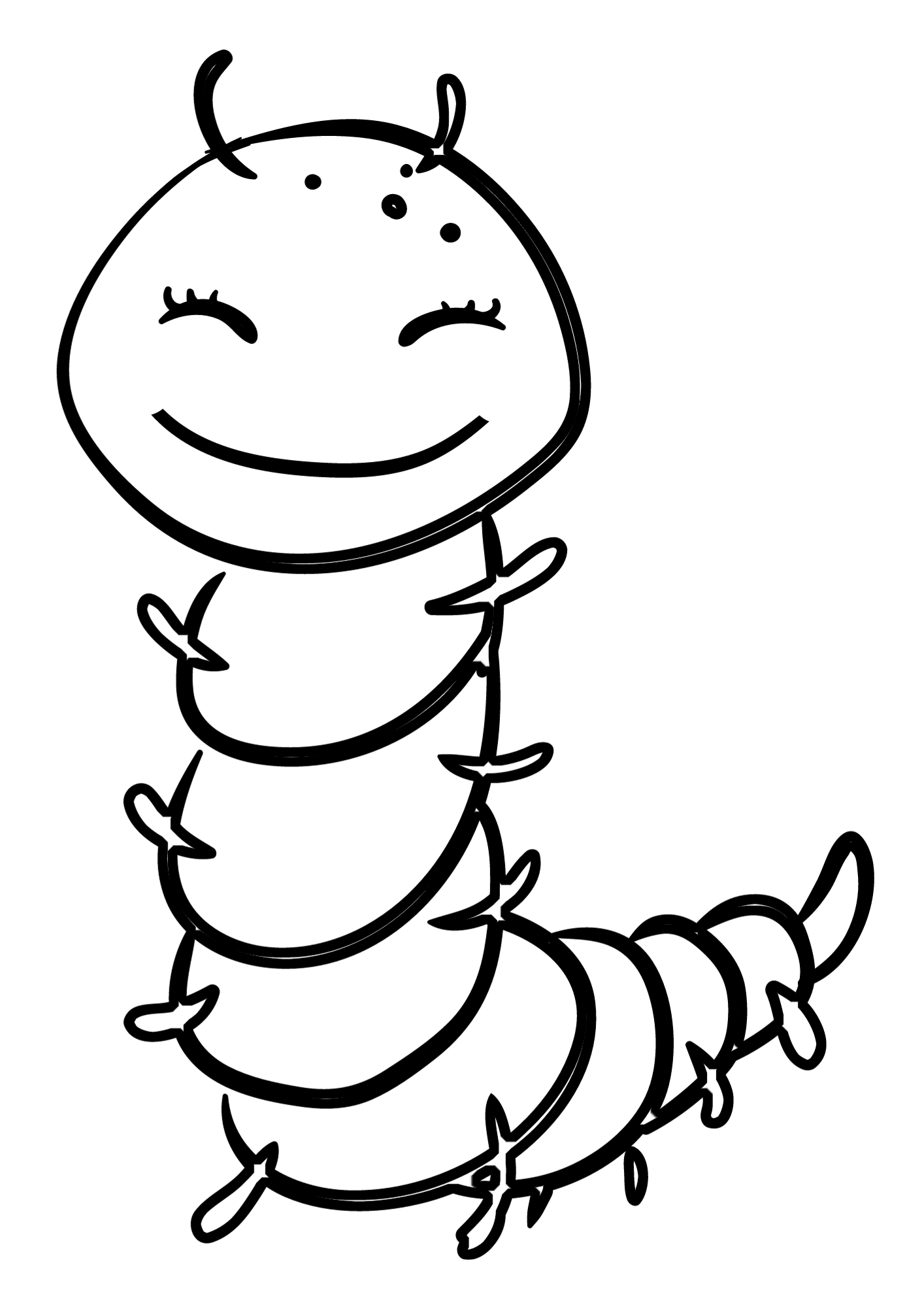 Centipede Free Coloring Page