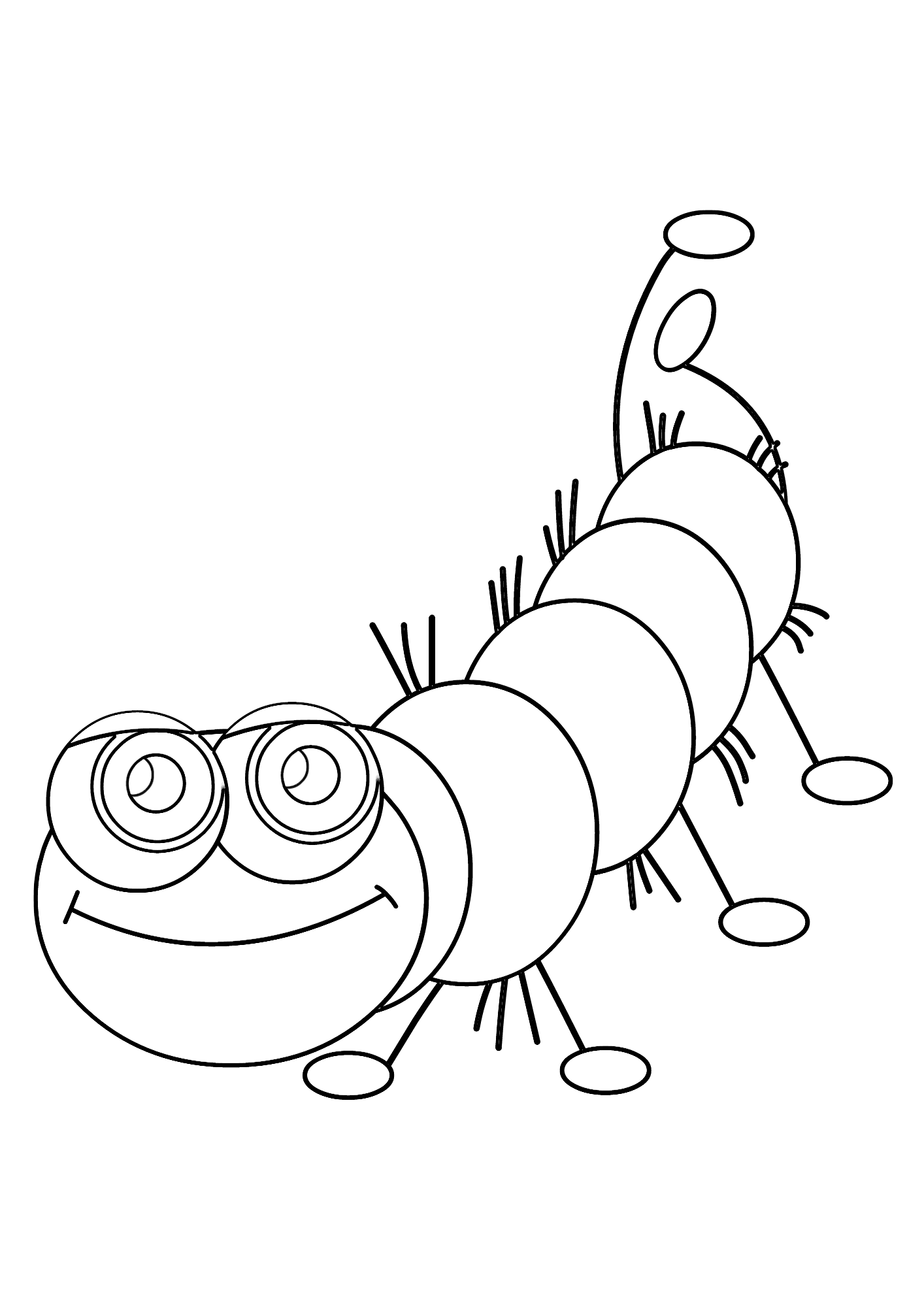 Centipedefor Kids Coloring Page