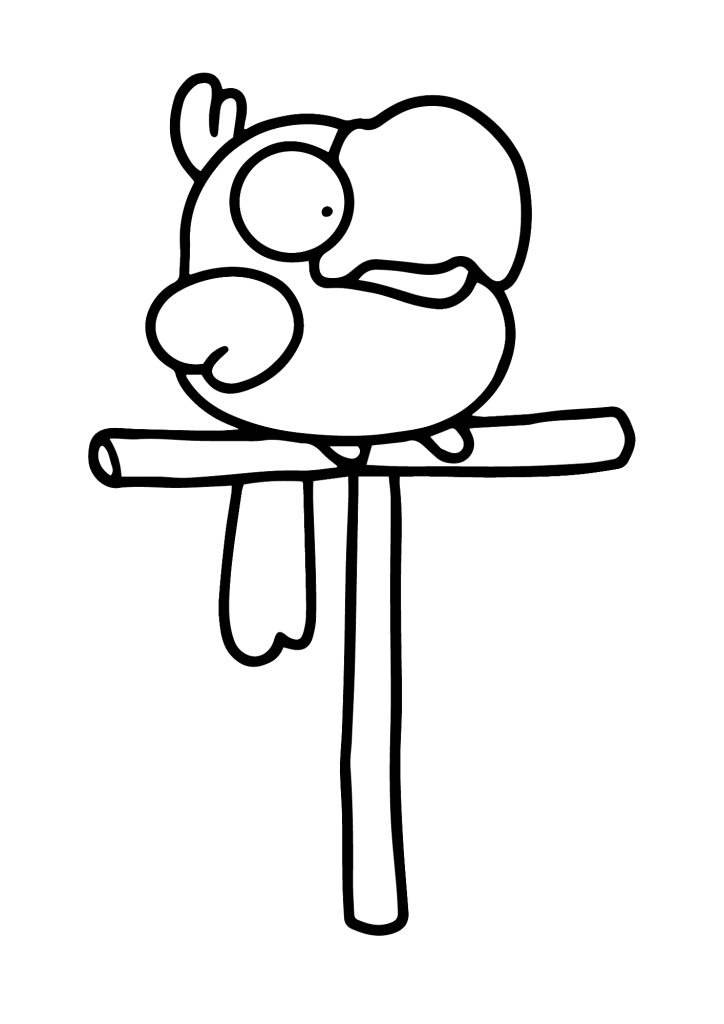 Cockatoo Outline Coloring Page