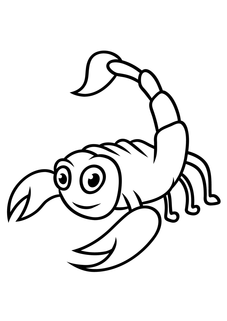 Cute Scorpion Coloring Page