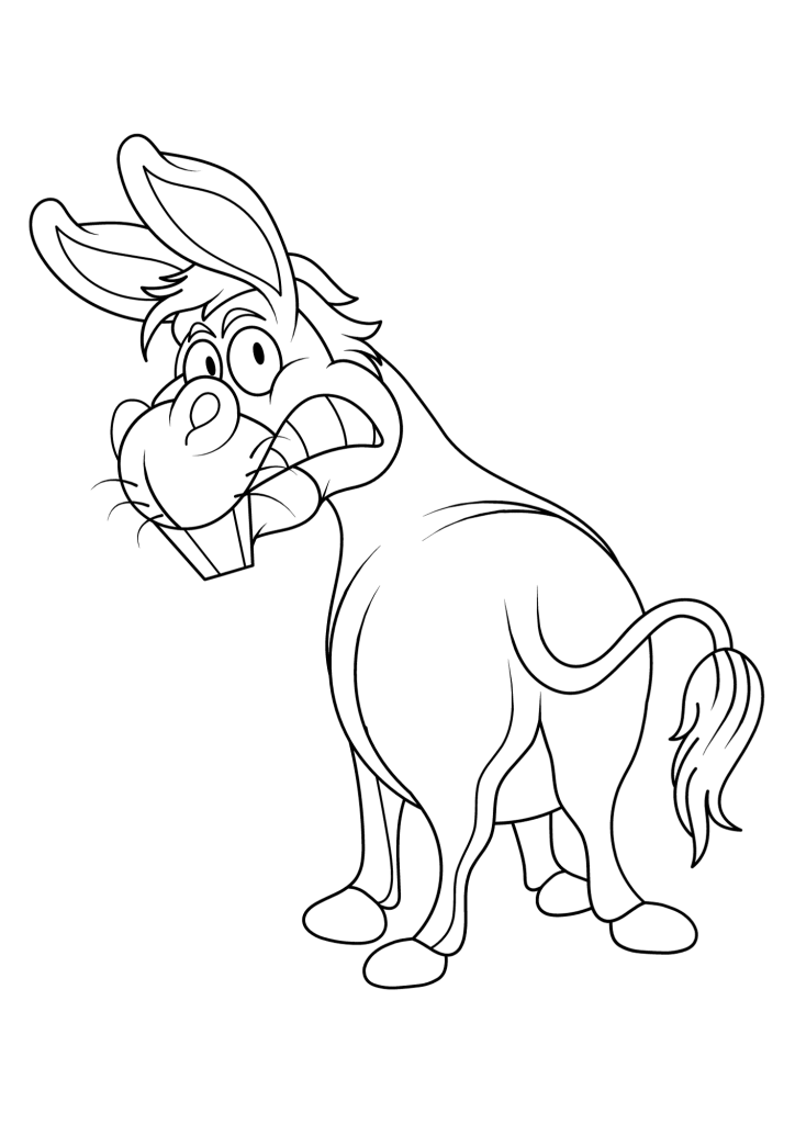 Donkey For Children Coloring Page