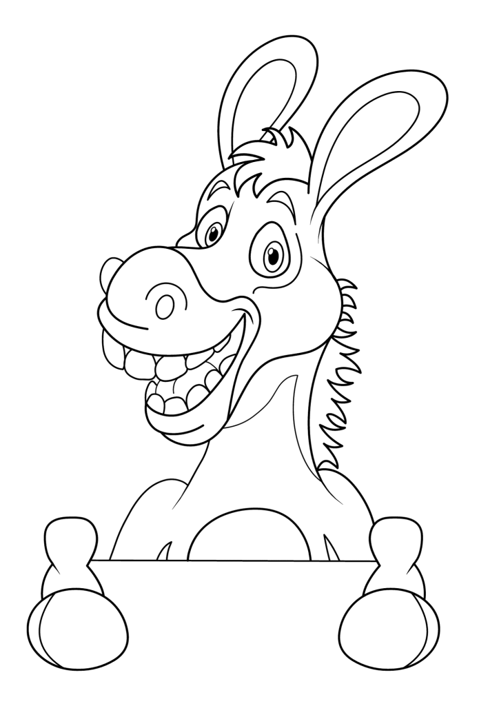 Donkey Picture Coloring Page