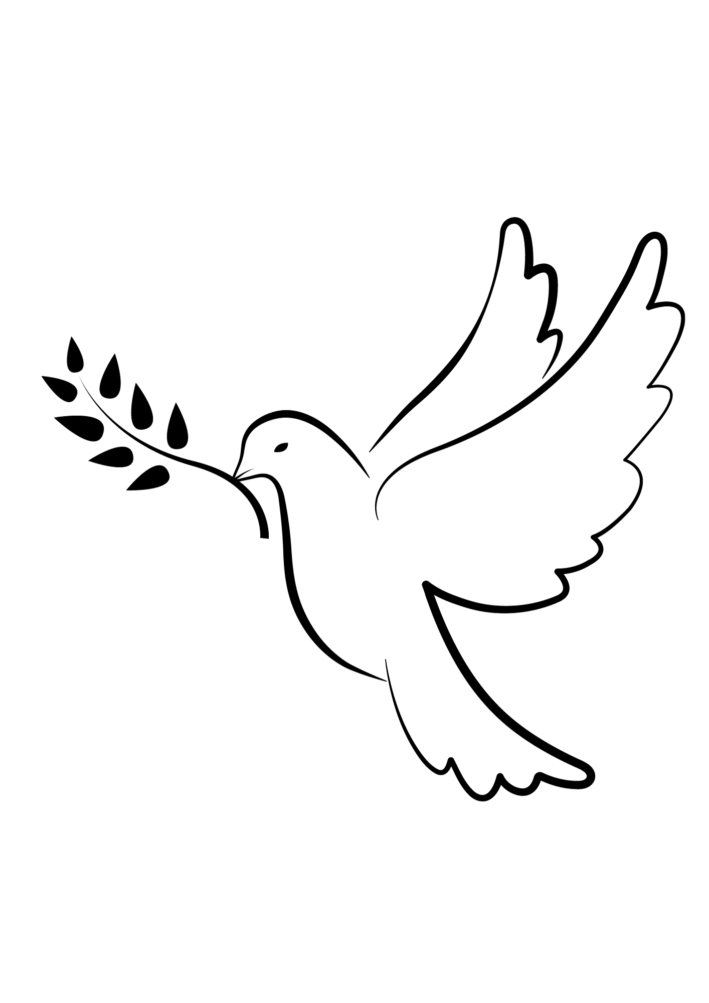 Doves Free Coloring Page
