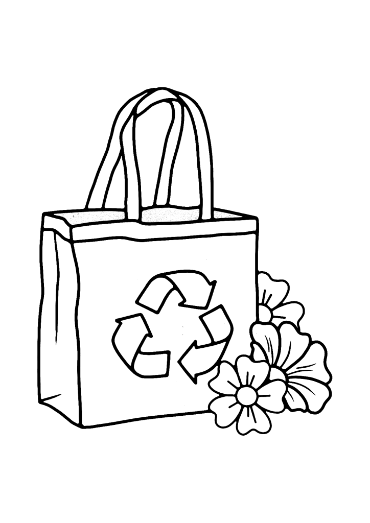 Earth Day Logo Coloring Page