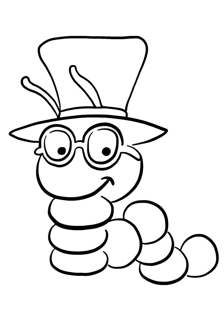 Earthworm Glass Coloring Page