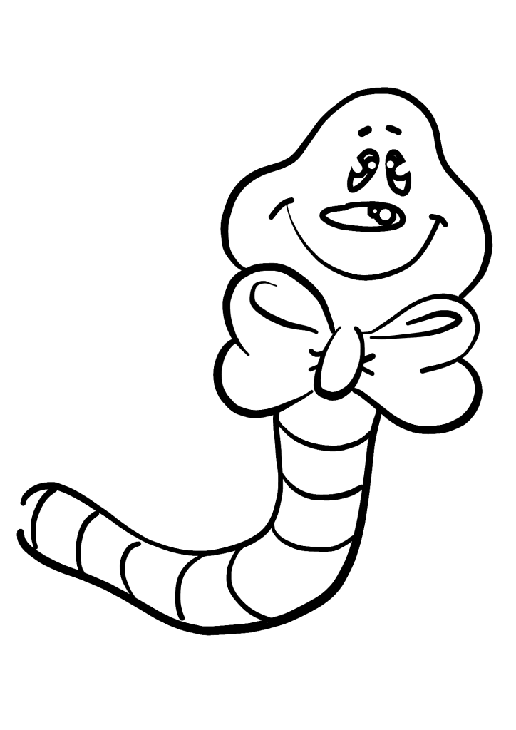 Earthworms Insect Coloring Page