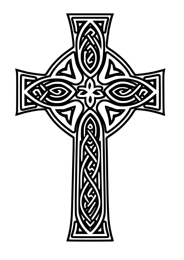 Easter Cross Picture Coloring Page