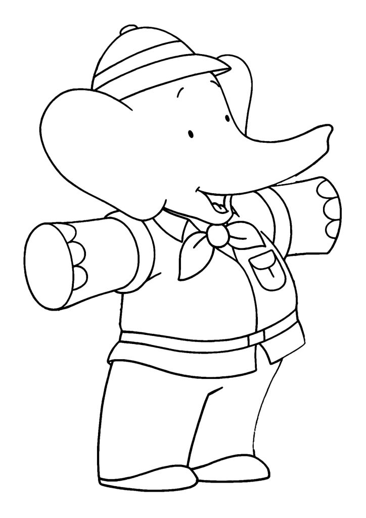 Elephant Image For Children Coloring Page
