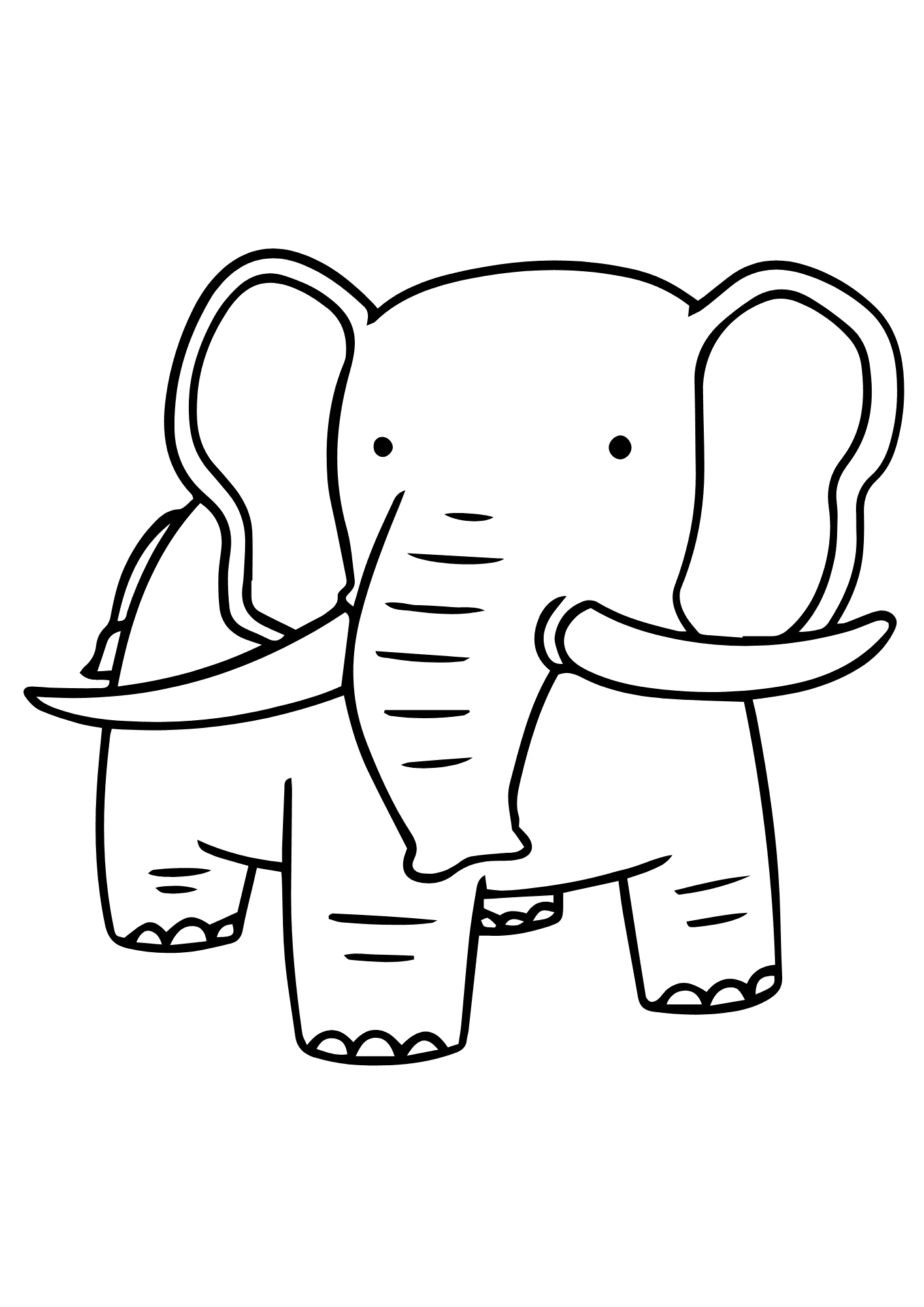 Elephant Mammals Coloring Page