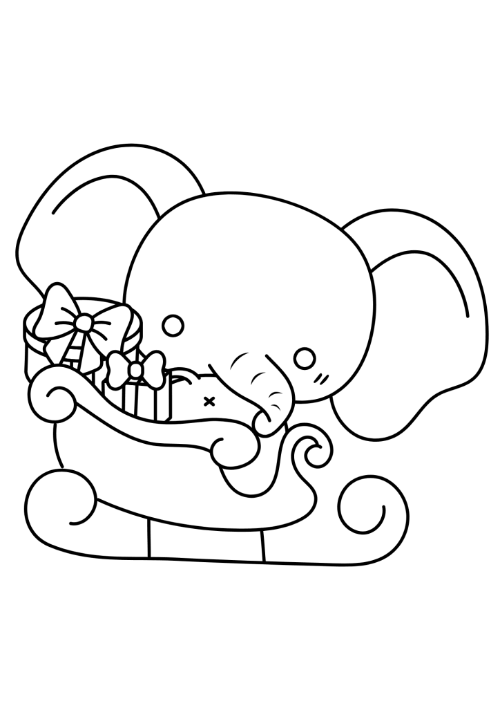 Elephant Printable Free Coloring Page