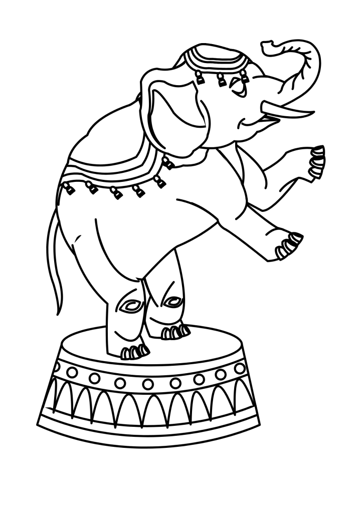 Elephant To Print Coloring Page