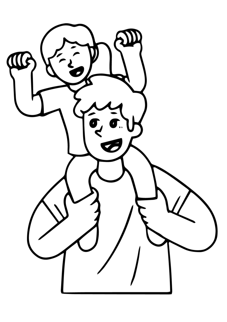 Father's Day Picture Coloring Page