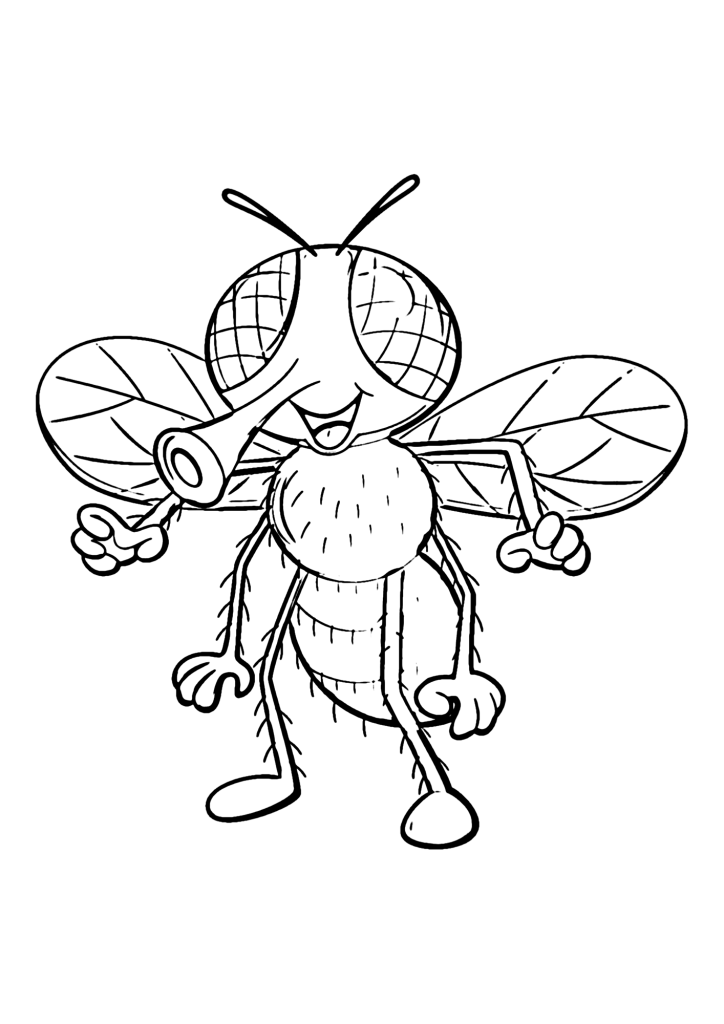 Fly Simple Art Coloring Pages