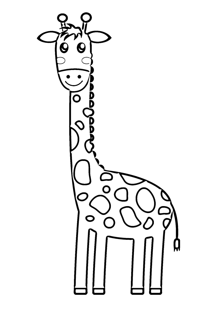 Giraffe Image Coloring Page